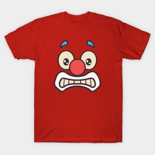 Funny Clown Face Cartoon Illustration T-Shirt